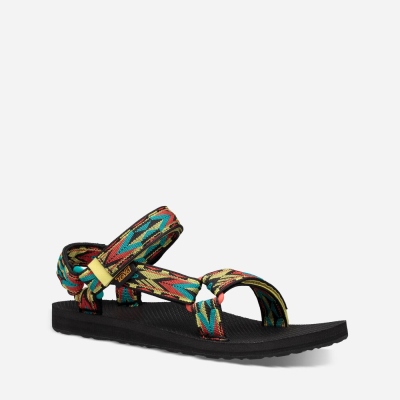 Teva Original Universal - Women's Teva Hiking Sandals - Black / Multicolor | India (AQSG94305)